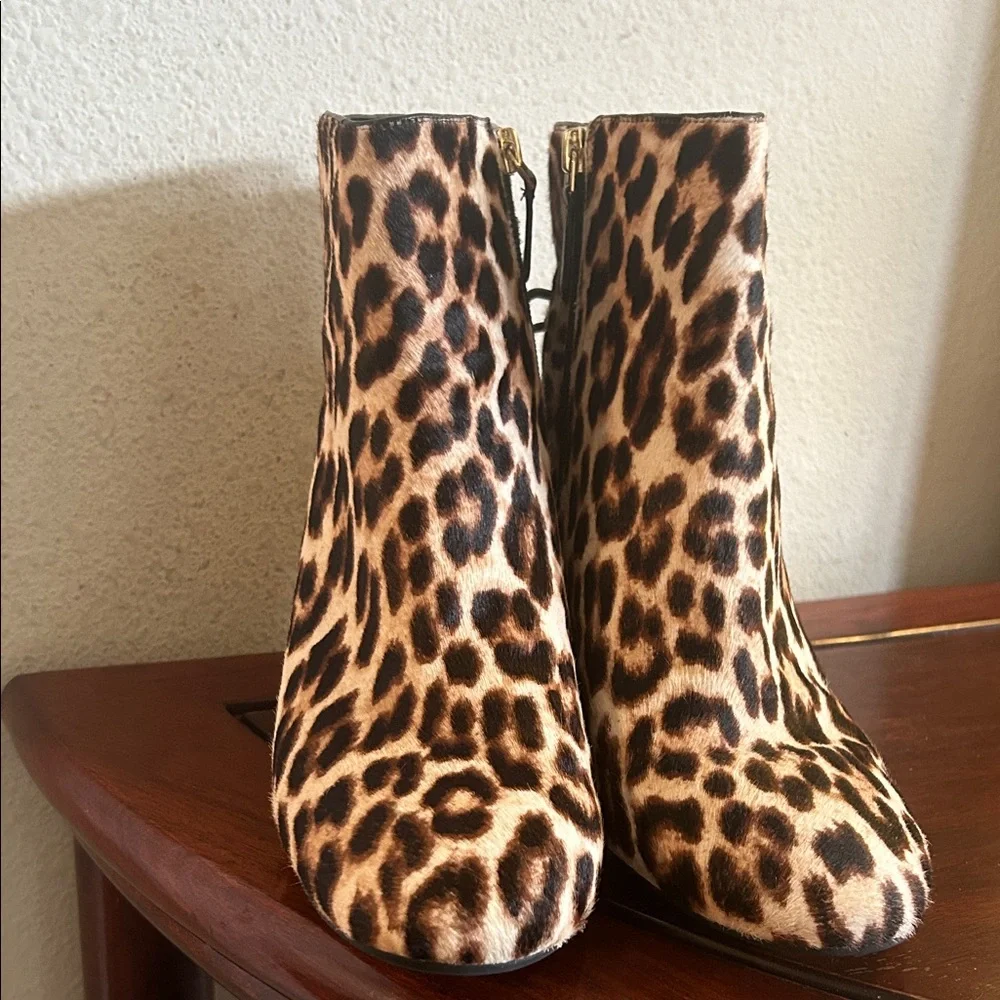 Tory Burch Leopard Print Ankle Boots Sz 9